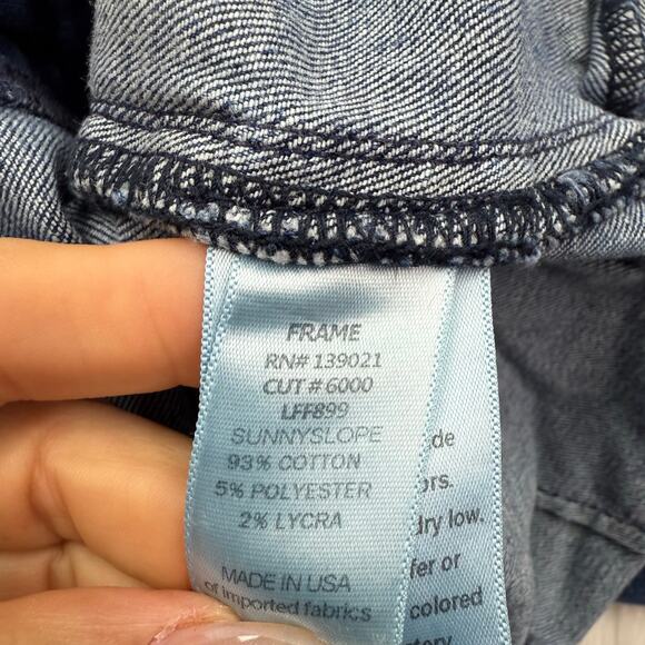 Frame Denim Le Flare De Francoise Jeans Sunnyslope Blue Flare Size 27 High Rise - Picture 10 of 12